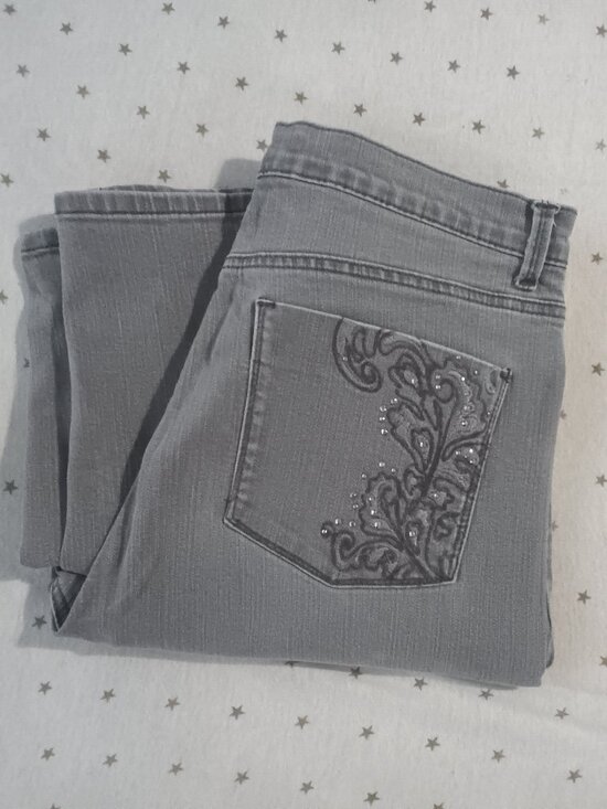 Gloria Vanderbilt Amanda Jeans size 14 faded gray - Picture 3 of 3